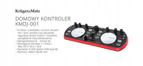 Domowy Kontroler Dj Kruger Matz Dj-001 + Program na Arena.pl