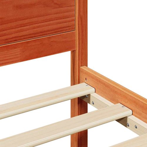 Ramka łóżka Brązowy 135 x 190 cm Lite drewno sosnowe na Arena.pl