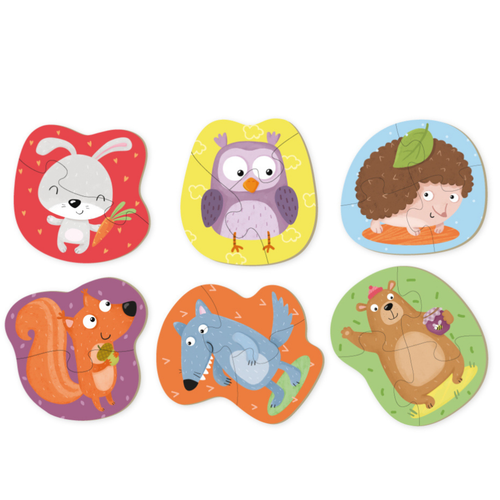 Puzzle Dodo Toys Dodo 18 Elementów Puzzle 2-3-4 Zwierzęta Leśne  300195 na Arena.pl