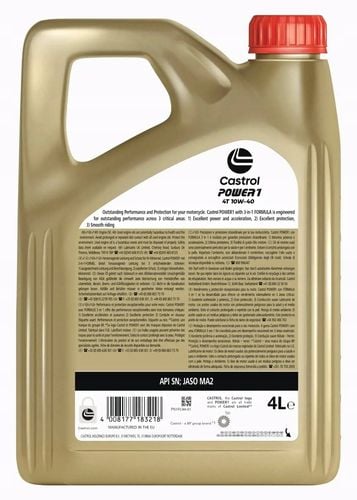 OLEJ CASTROL 10W-40 POWER 4T 4L na Arena.pl