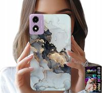 ETUI DO MOTOROLA MOTO E14 - ELEGANCKI MARMUREK MODNE KOBIECE WZORY