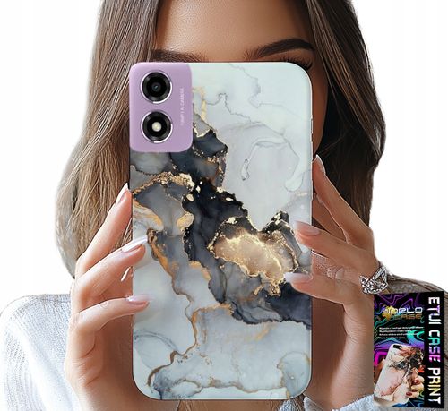 ETUI DO MOTOROLA MOTO E14 - ELEGANCKI MARMUREK MODNE KOBIECE WZORY na Arena.pl