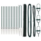 Ogrodzenie z słupkami Zielony 1.5 x 25 m Stal pokryta PCV