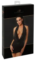 noir orgia luminara mini sukienka czarna l z efektem srebrzystym