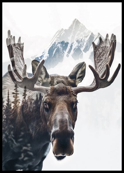 Plakat 50x70cm Łoś Duch Lasu zdjęcie 2