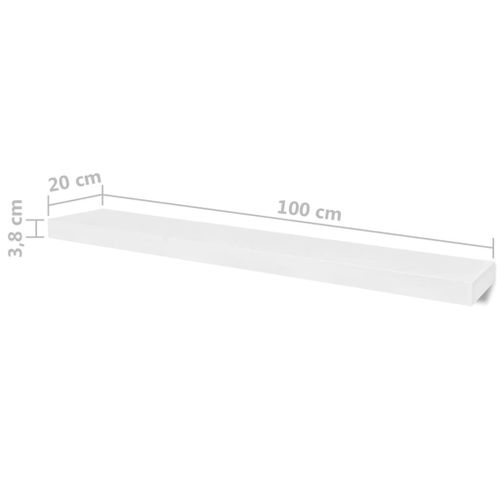 Półki ścienne 4 szt. białe 100cm VidaXL na Arena.pl