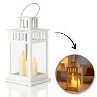 lampion dekoracyjny led z imitacją świecy 8 x 15 cm - lamp57b