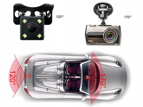 KAMERA SAMOCHODOWA FULL HD Z WYŚWIETLACZEM LCD COFANIA WIDEOREJESTRATOR na Arena.pl