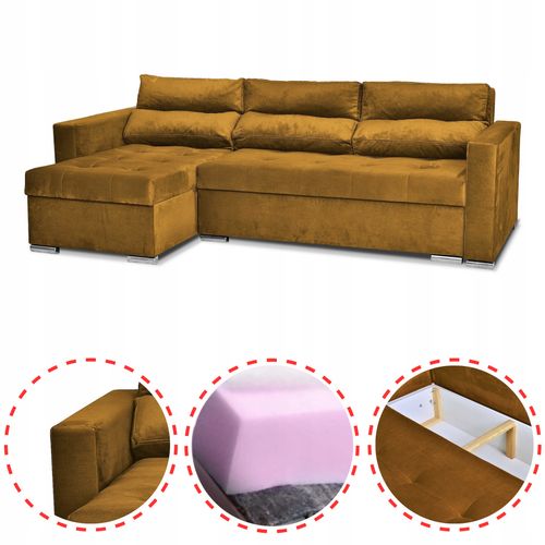 Narożnik Varius rozkładany z funkcją spania Family meble rogówka na Arena.pl