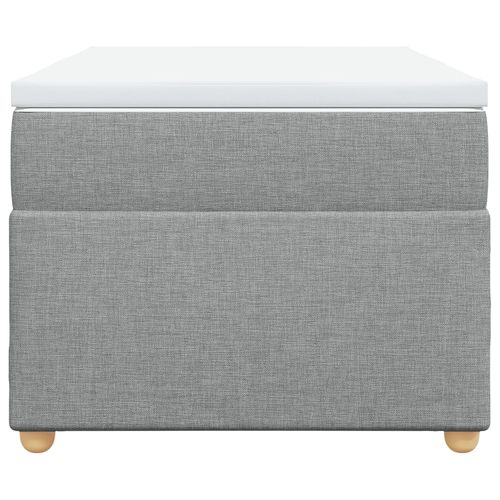 Łóżko kontynentalne z materacem, jasnoszare, tkanina, 80x200 cm na Arena.pl