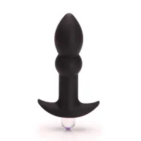 tantus perfect plug plus black - silikonowy model z wibracją, 10,1 cm