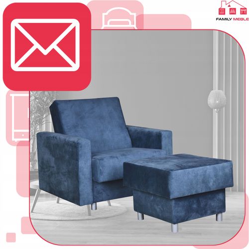 Fotel rozkładany Alicja z podnóżkiem do spania z pojemnikiem Family Meble na Arena.pl