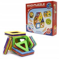 KLOCKI MAGNETYCZNE 3D puzzle konstrukcyjne 28szt