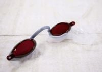 Okulary opalanie w solarium Flexivision srebrne