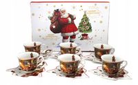 Kpl Filiżanki Świąteczne Boże Narodzenie 180 ml Filiżanka Zestaw Prezent