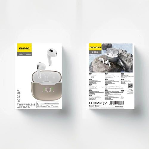 Słuchawki bezprzewodowe Bluetooth 5.1 TWS U15N LED białe na Arena.pl