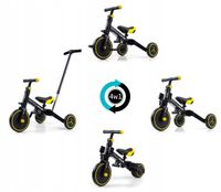 ROWEREK BIEGOWY Trójkołowy Milly Mally Optimus Plus 4W1 Regulowany Czarny