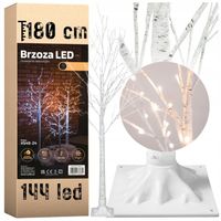 DRZEWKO ŚWIĄTECZNE BRZOZA LED DEKORACJA BOŻE NARODZENIE 180CM 144LED ZIMNY