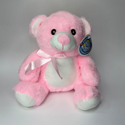 Miś 25 cm do nadruku sublimacyjnego - różowy na Arena.pl