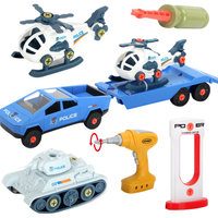 Zestaw Samochód Do Montażu Z Przyczepą Czołg Helikopter Wiertarka Śrubokręt