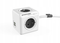 Listwa allocacoc PowerCube 4 gniazda 2xUSB 1,5m