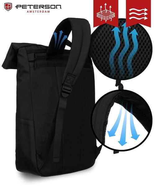 plecak miejski ptn rio-9114 black zdjęcie 5
