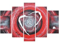 OBRAZ LOVERS DANCING TANIEC KOCHANKÓW ABSTRAKCJA CZERWIENI