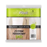 piknikowy zestaw biodegradowalny po 4 sztuki sup
