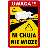 Naklejka Angles Morts Uwaga nie widzę 25x17 1 szt