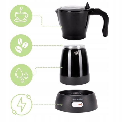 KAWIARKA ELEKTRYCZNA ZAPARZACZ KAWY 300 ml/6 filiżanek ESPRESSO na Arena.pl