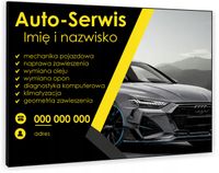 TABLICZKA REKLAMOWA szyld z dibondu nadruk 40x30 cm auto serwis