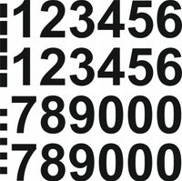 NAKLEJKI wycinane ploterowo CYFRY LICZBY kropki kreski samoprzylepne 7 cm