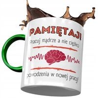 Kubek Zielony Na Pożegnanie Z Pracy Na Prezent Z Nadrukiem Ze Zdjęciem