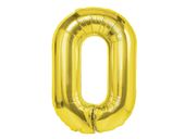 Balon foliowy „litera O”, złota, 40 cm [balon na powietrze]