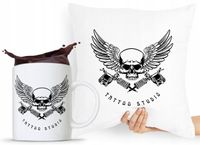 Zestaw Poduszka + Kubek Dla Tatuażysty Prezent Z Nadrukiem Ze Zdjęciem