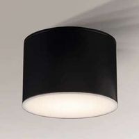Natynkowa LAMPA sufitowa SUWA 8052 Shilo metalowa OPRAWA do łazienki IP44 czarna