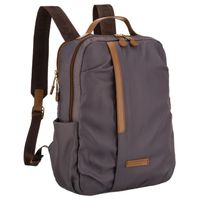 plecak damski w szarym kolorze, zawieszony na regulowanych szelkach