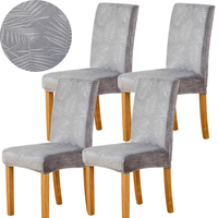 ZESTAW 4 SZT POKROWIEC NA KRZESŁO WELUR TŁOCZONY