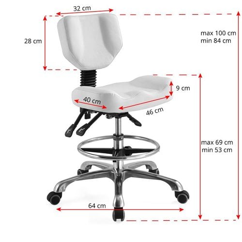 Taboret kosmetyczny A-4299 biały na Arena.pl