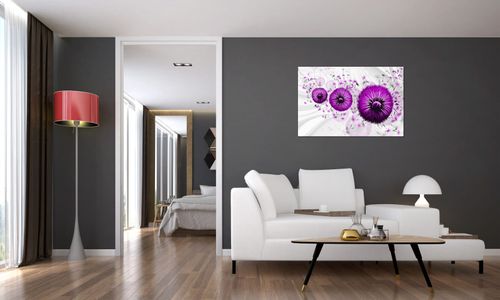 Obraz Płótno 90X60 Fioletowe Dmuchawce 5 na Arena.pl