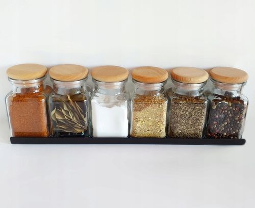 150ml słoik szklany SŁOICZEK na przyprawy z drewnianym wieczkiem 12 na Arena.pl