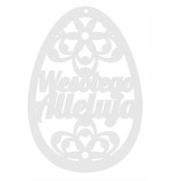 10. Zawieszka ażurowa jajko wiosna PISANKA wielkanocna biel