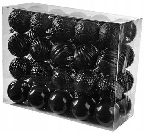 BOMBKI NIETŁUKĄCE CHOINKOWE wzory 6 cm 40 szt ZESTAW BOMBEK na Arena.pl