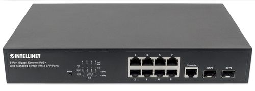 INTELLINET SWITCH ZARZĄDZALNY GIGABIT 8x POE+ 140W 802.3AT/AF, 2x SFP na Arena.pl