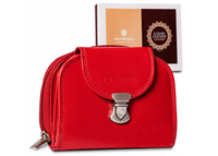 skórzany portfel damski na zamek i klapkę - peterson