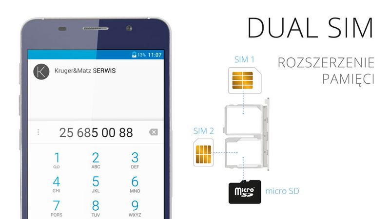 KM0437-G Smartfon Kruger&Matz MOVE 6 złoty zdjęcie 9