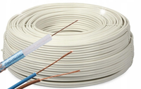 Przewód kabel koncentryczny z zasilaniem do CCTV BIAŁY K60+2x0,5mm2 GETFORT