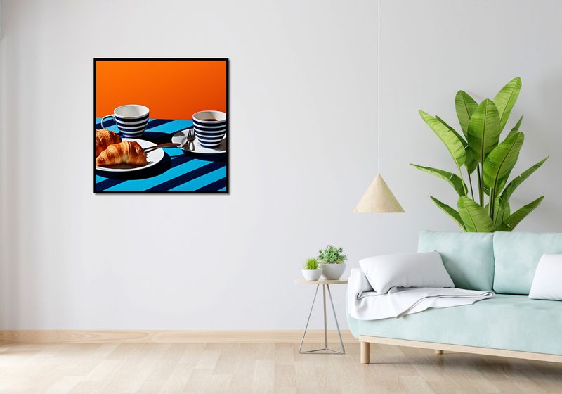 Plakat 80x80cm Croissanty zdjęcie 4