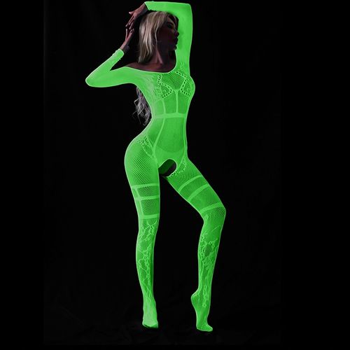 Bodystocking ŚWIECĄCE W CIEMNOŚCI Siateczka BIELIZNA DAMSKA na Arena.pl