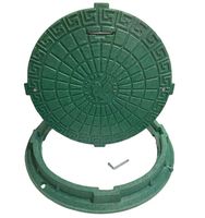 Pokrywa właz do studzienki szamba 60cm WL-60/75 BP zielony